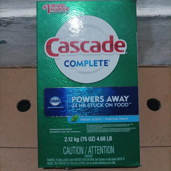cascade dishwasher detergent powder 75oz (2.12kg)