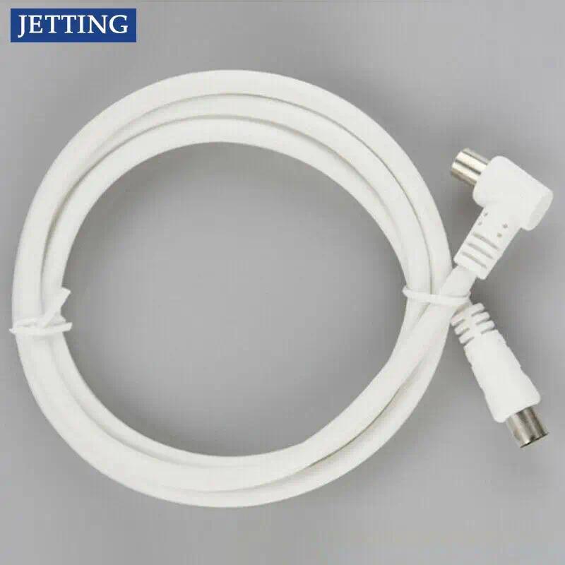 1Pc Kabel Antena Aerial Putih Male to Male RF Kabel Coax Tunggal TV Kabel RF 1m 1.5m 2m RCA Coaxial