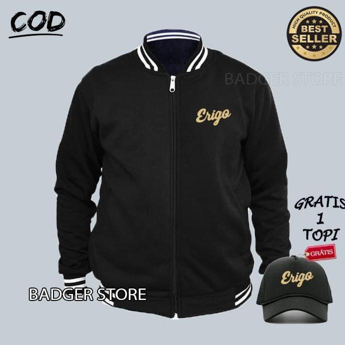 DB159 - Jaket Varsity Pria Distro Terbaru 2022 Sweater Hoodie ERIGO Cowok Keren Hodie Switer Pria Or