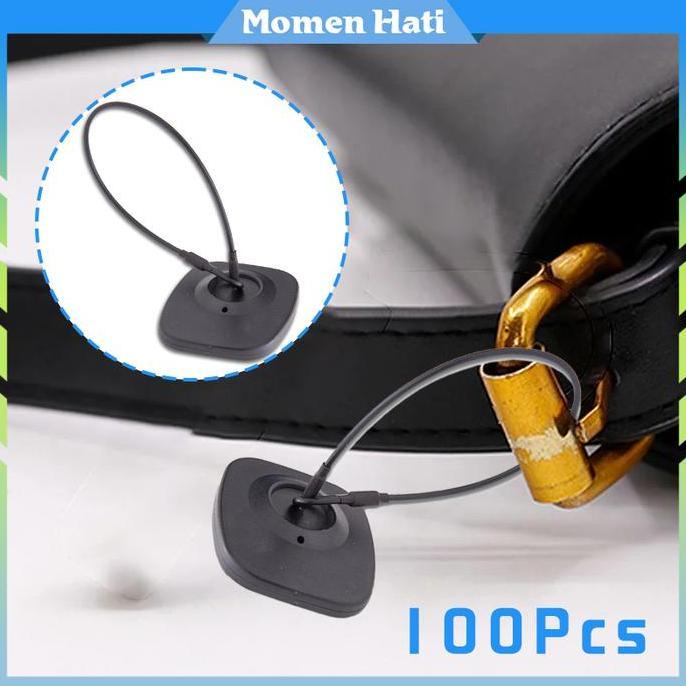 HEROSOV 100 Pcs Sensor Baju Anti Maling Sensor Tag Dengan Tali Label
