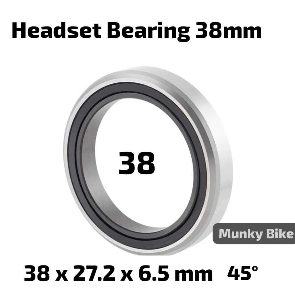 Foto Bearing Headset 38 sudut 45 38mm 38x27.2x6.5 mm untuk Sepeda