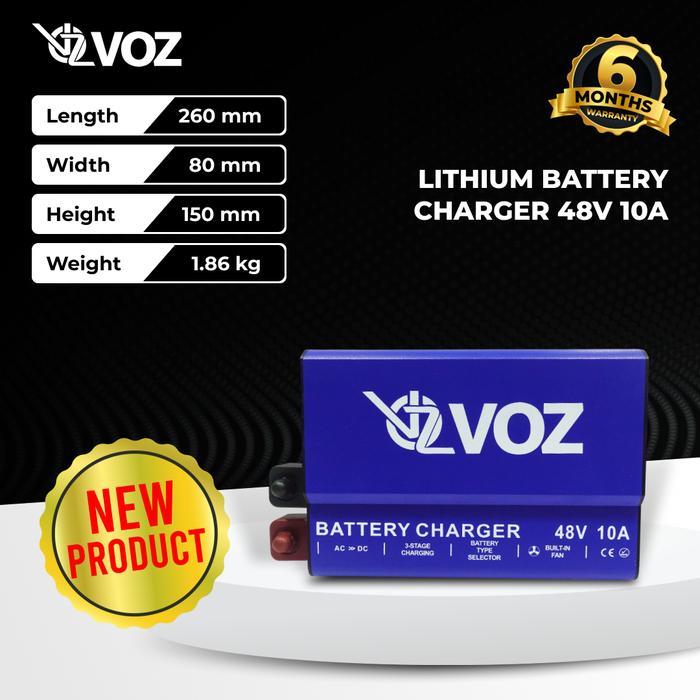 VOZ LITHIUM BATTERY CHARGER 48V 10A | VOZ CHARGER LITHIUM | SMART BATTERY CHARGER