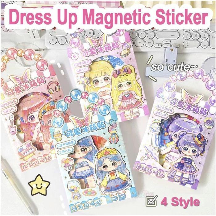 Buku Stiker Magnet Edukasi Bertema Karakter Lucu dan Unik  Magnetic Sticker Book Edukasi & Quiet Boo