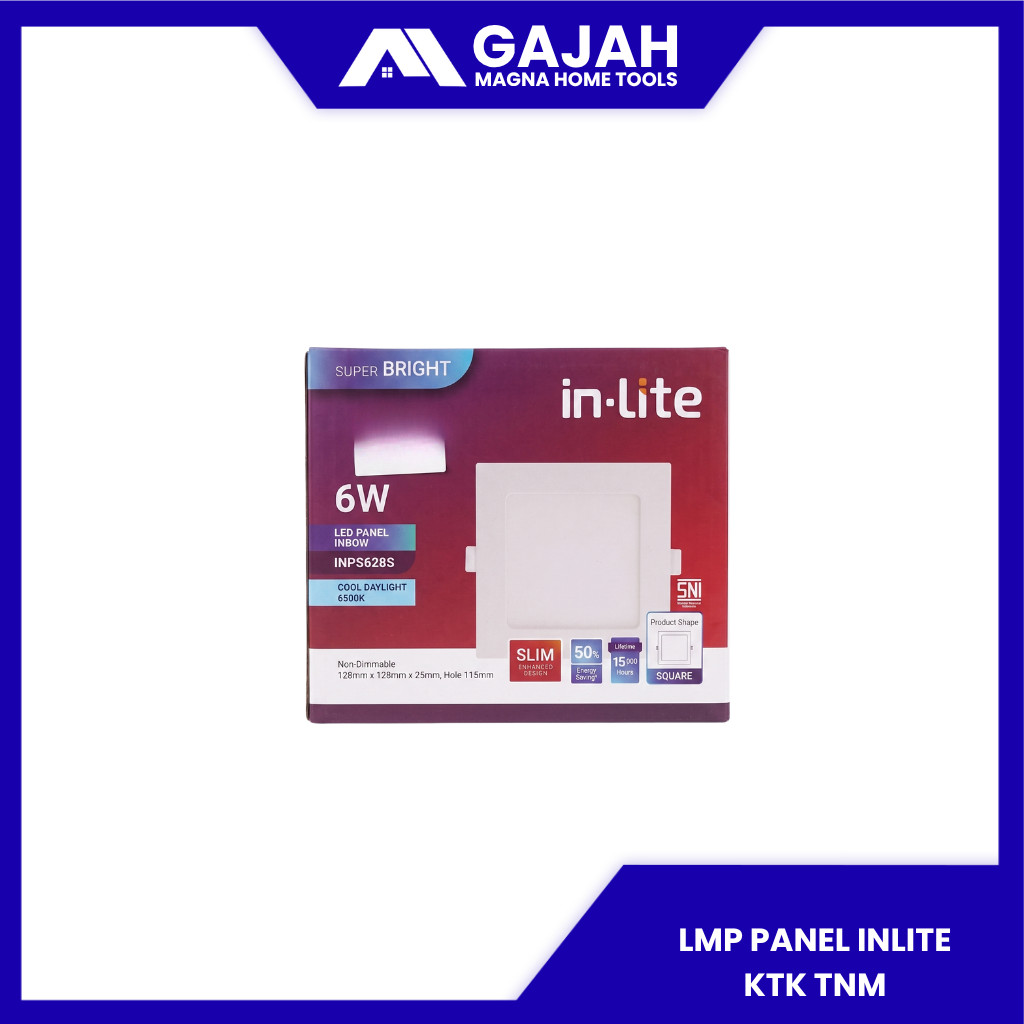 Lampu LED Panel INLITE Kotak Lampu Plafon LED Panel Kotak untuk Rumah Kantor
