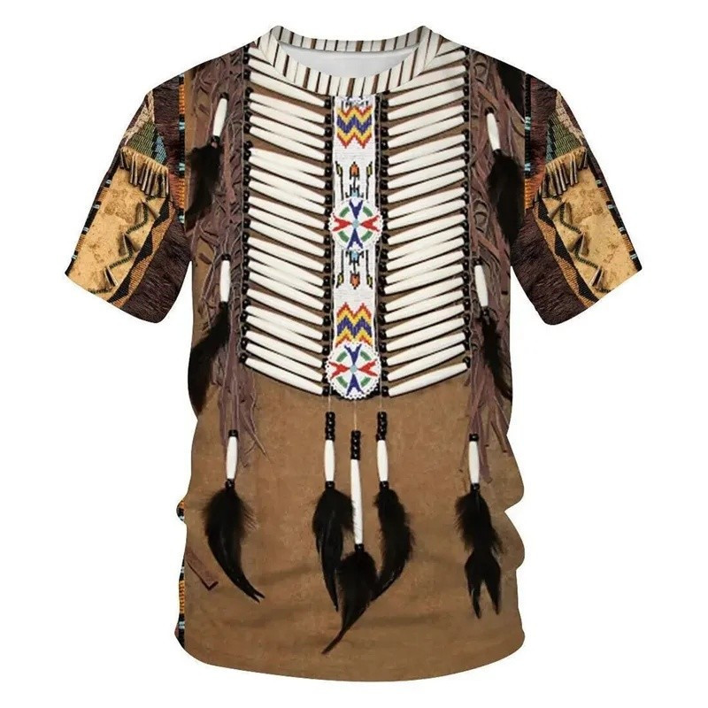 Kaos cetak gaya India. Pakaian streetwear untuk pria dan wanita. Kaos lengan pendek oversized yang m