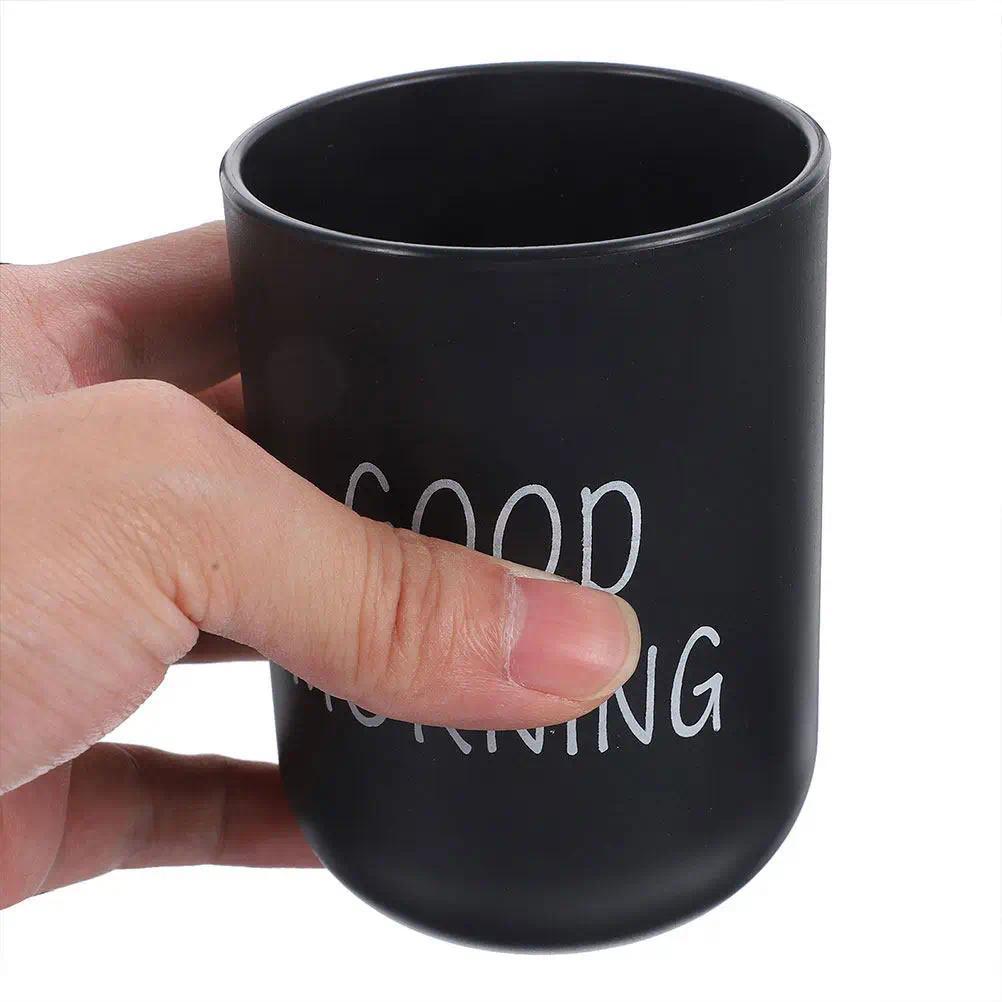 Sleek Frosted Plastic Toothbrush Cup Bathroom Tumbler Rinsing Cup Multifunctional Makeup Brush Holde