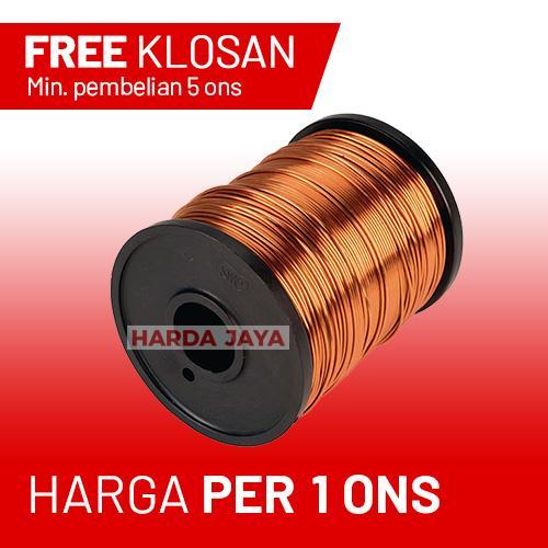 KAWAT TEMBAGA EMAIL (0,3 - 3,5MM) ENAMELED COPPER WIRE GULUNG DINAMO - 0.3mm