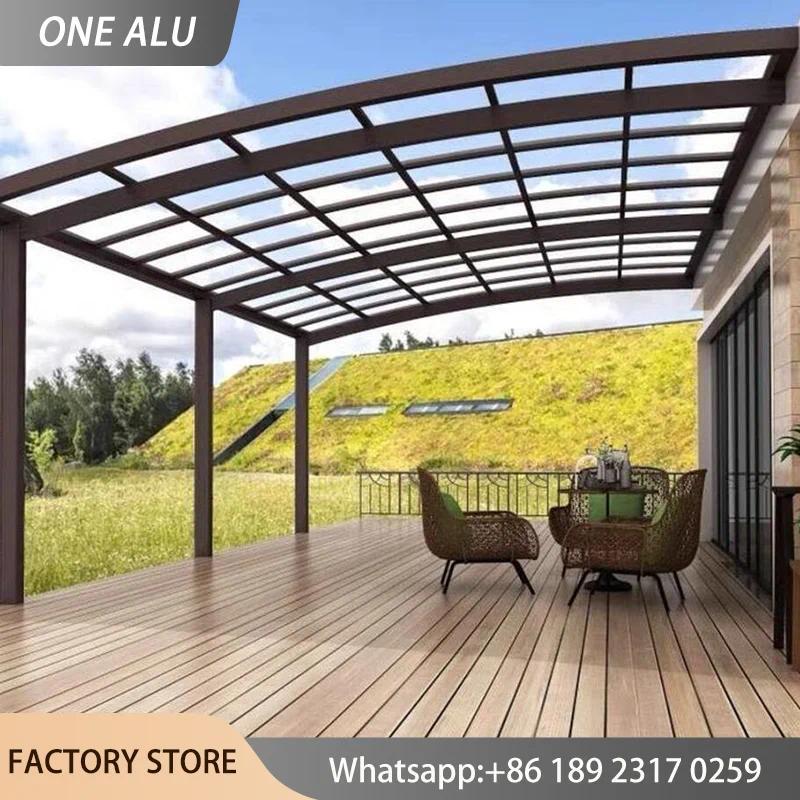 Clear Polycarbonate Awning Door Window Canopy Rain Cover Sunshade UV Protection Outdoor Entrance Por