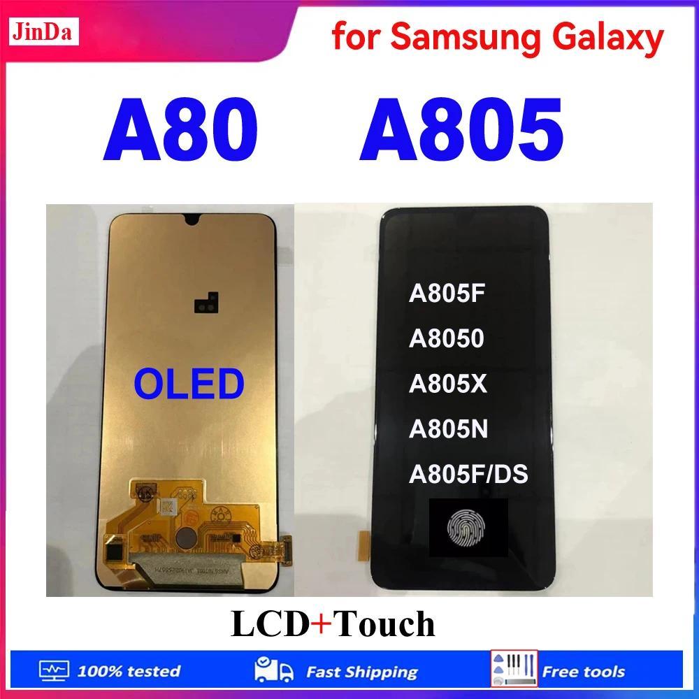 Super OLED LCD for Samsung Galaxy A80 LCD A805 A805F A8050 A805N A805F/DS LCD splay Touch Screen git