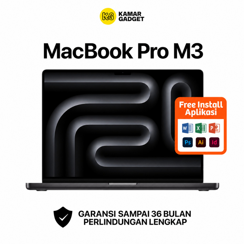 Apple MacBook Pro M3 Pro 16 inch 18/512GB Silver New Garansi Resmi