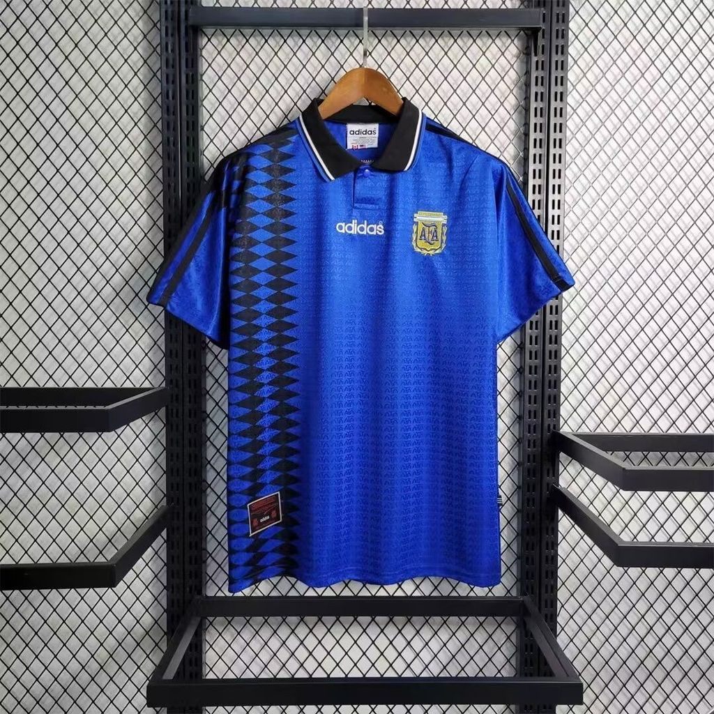 1994 Argentina tandang jersey sepak bola olahraga kasual pria retro