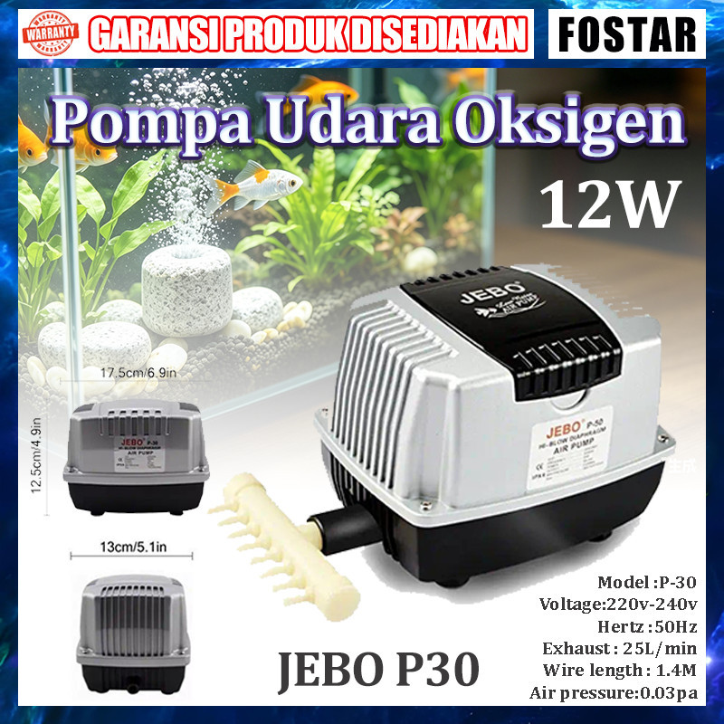 [COD]JEBO P30 Pompa Udara Aerator Air Pump Aquarium Kolam Ikan Koi Airpump hidram minyak