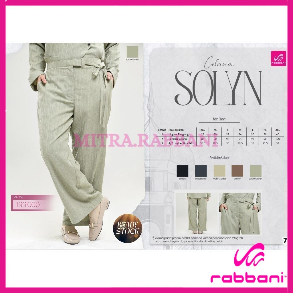 RABBANI ORI - DISKON RABBANI ORI - Celana Solyn Rabbani | celana kulot | kulot rabbani | celana wani