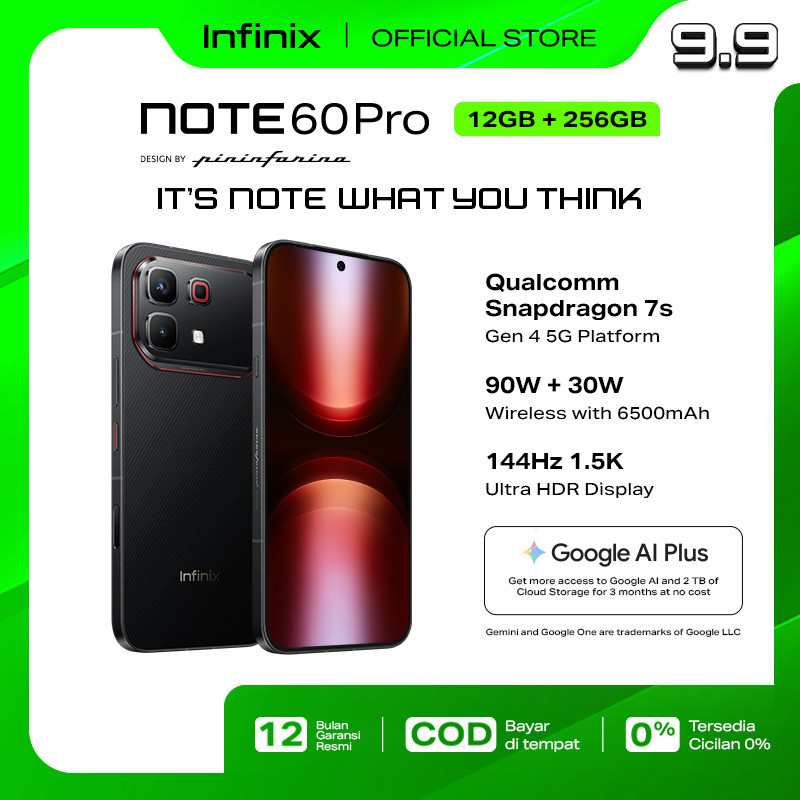 Infinix Note 60 Pro 12/256GB Pininfaria Edition - Up to 24GB Extended RAM - Snapdragon 7s Gen 4 - 6.