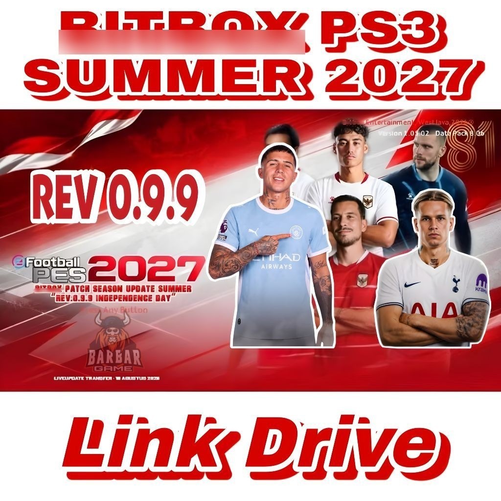 Termurah Link Game PS3 - PES 2027 B1TB0X PATCH SUMMER 2027 PS3 Update - ready game ps2 ps3 ps4 cfw h