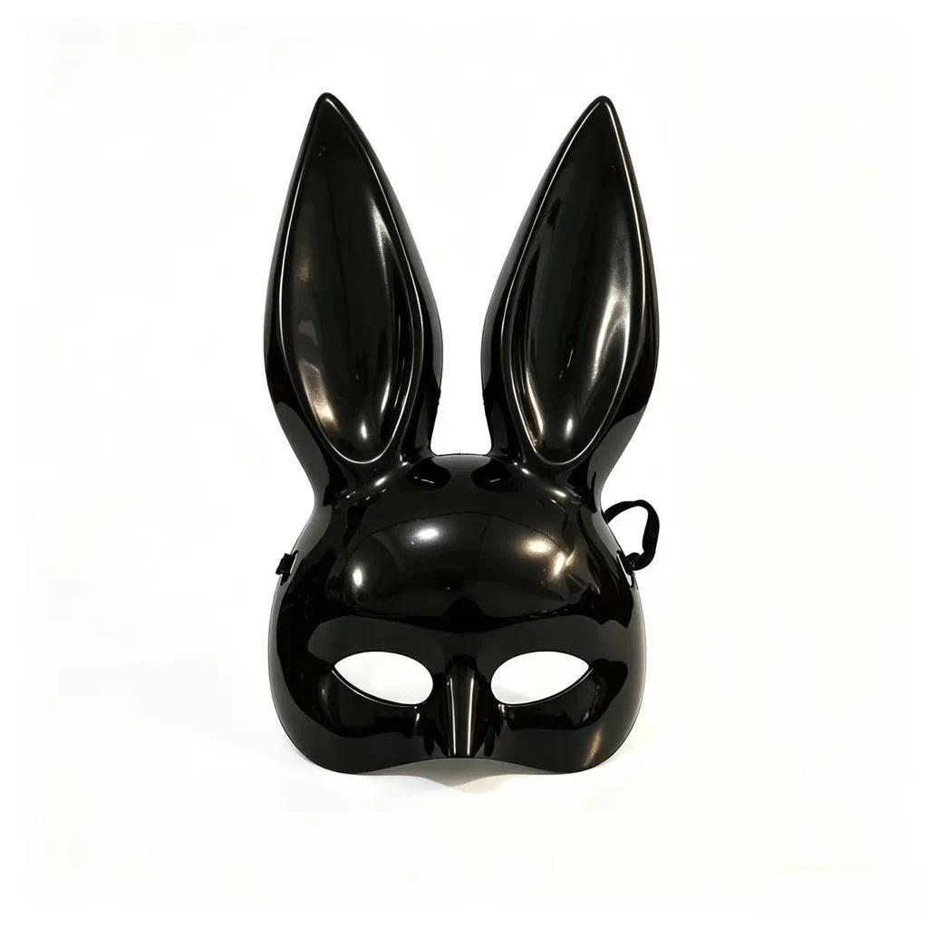 Halloween Rabbit Mask Plastic Bunny  Face Mask Party Mask Comfortable Rabbit Costume Accessory For C