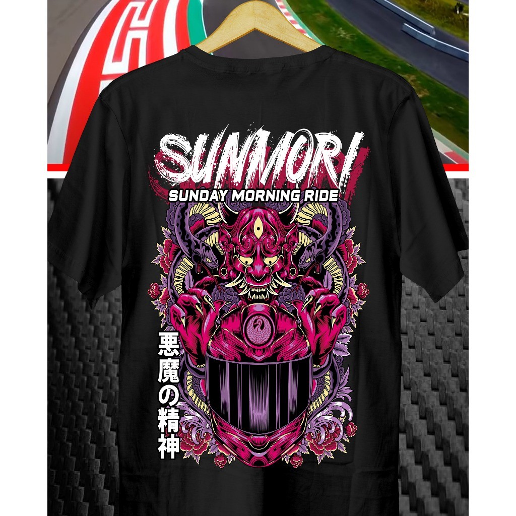 Kaos Motor Sunmori Demon // Baju Sunmori // Kaos Sunmori // Kaos Sunmori Keren Berkualitas