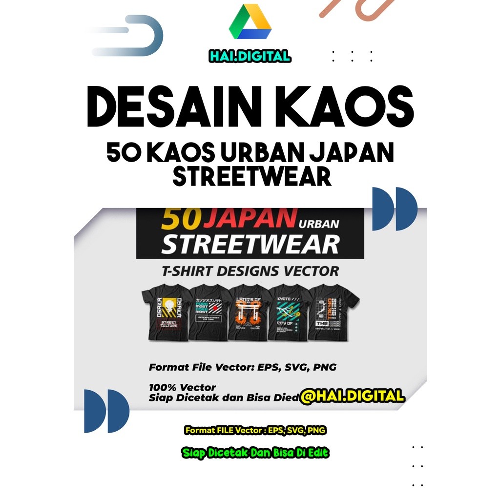 50 Desain Kaos Urban Jepang ( Japan Streetwear T Shirt)