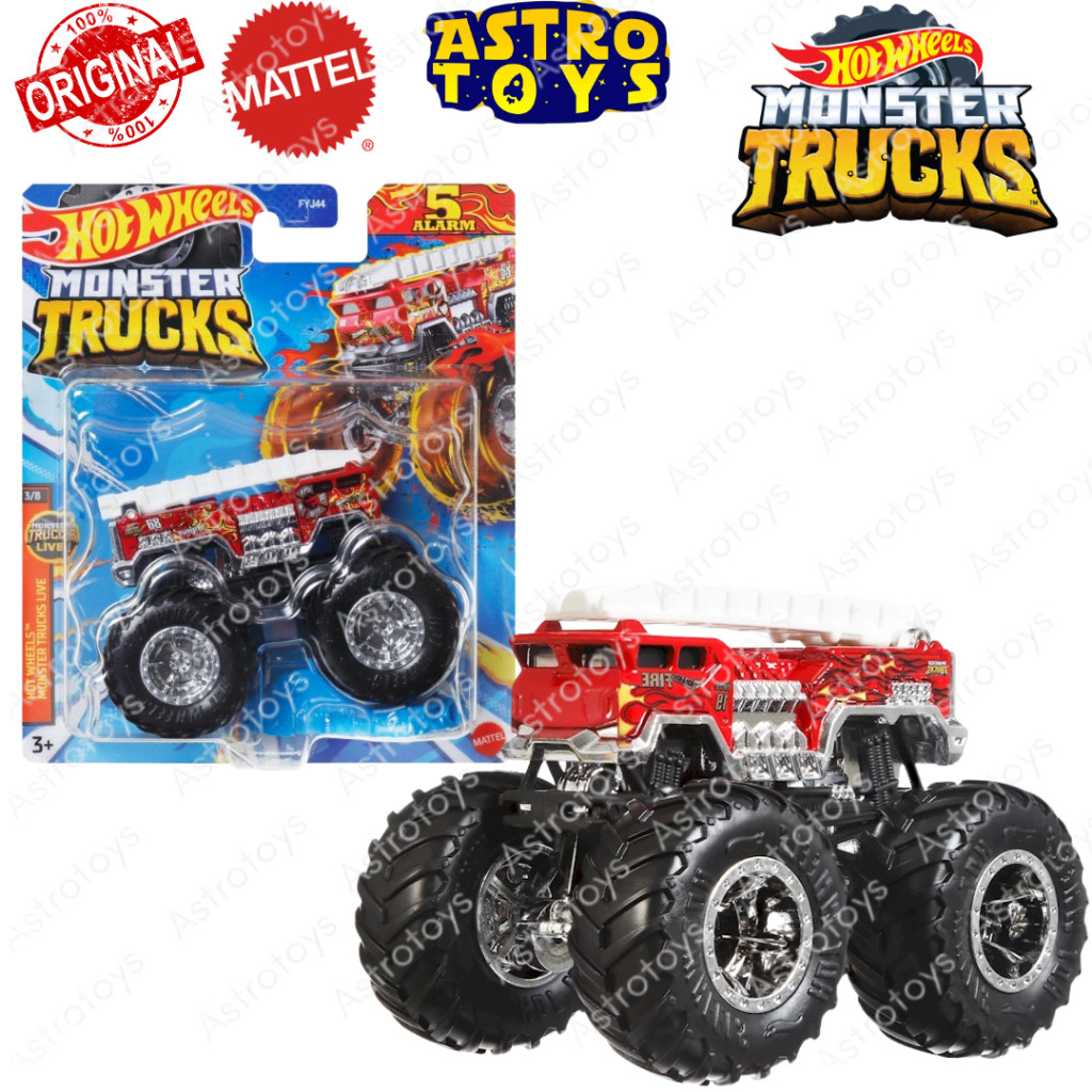 Hot Wheels Monster Truck 5 Alarm Merah Ori / Mainan Diecast Mobil Truk Pemadam Kebakaran Hotwheels