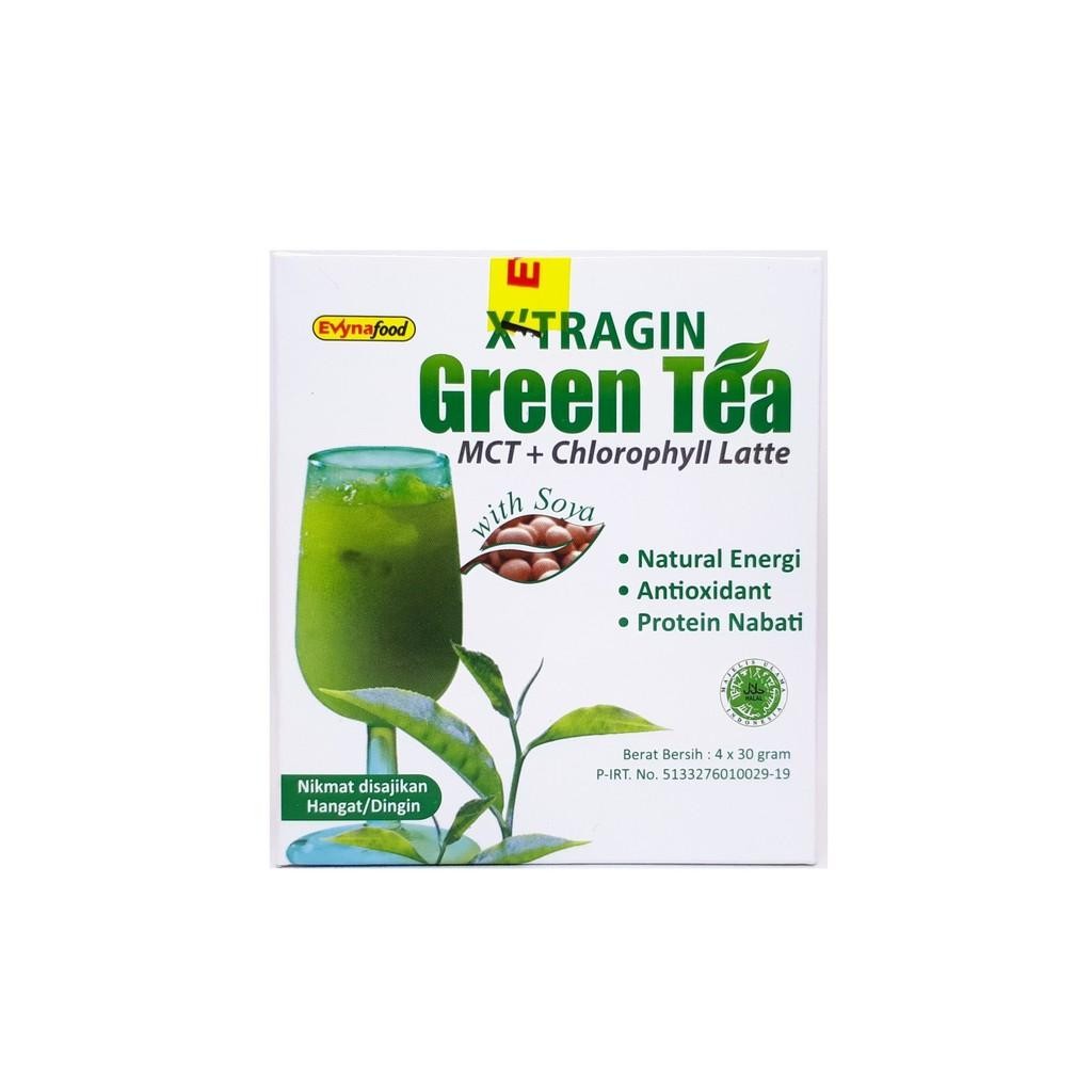 XTRAGIN GREEN TEA MCT + CHLOROPHYLL LATTE 27 GRAM - 4 SACHET