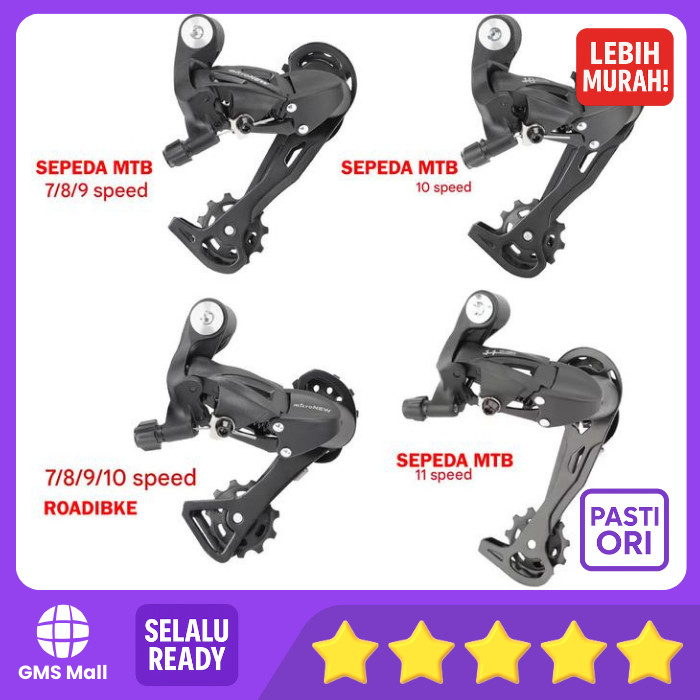 microNEW RD Sepeda MTB Roadbike Rear Derailleur 7 8 9 10 11 Speed