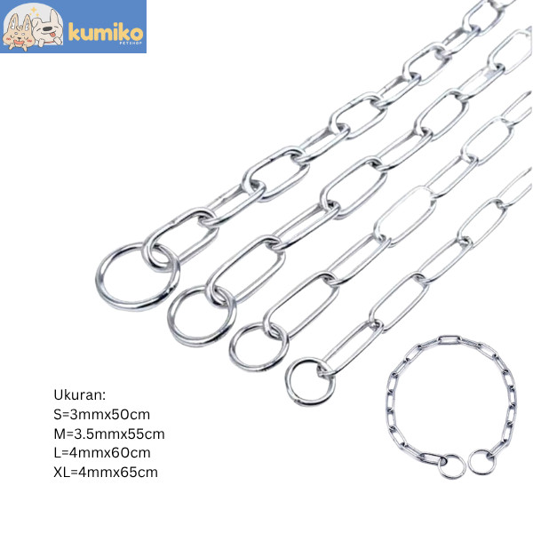 KALUNG ANJING RANTAI BESAR - COLLAR ANJING STAINLESS - DOG COLLAR