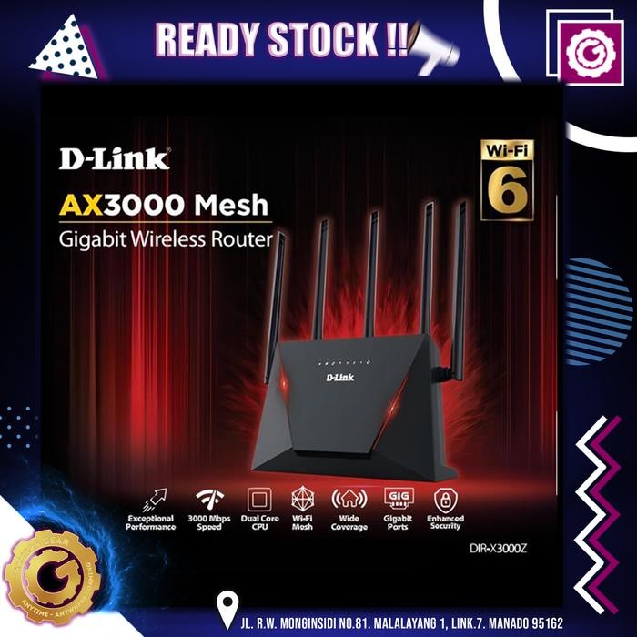 D-LINK DIR-X3000Z EXO AX3000 WI-FI-6 SMART ROUTER