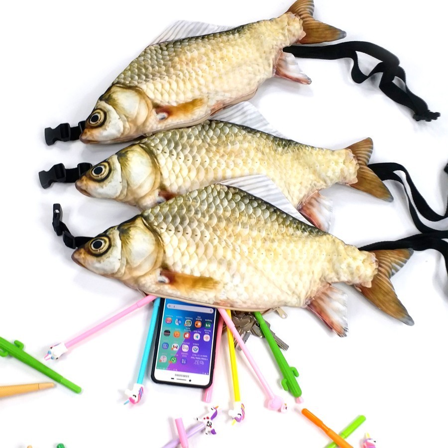 TREND -[Accessories] Tas Selempang Punggung Travel Ikan Mas Karper untuk Mancing Mania sunmori Fish 