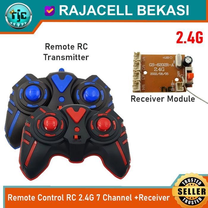 SAMULSHOP Module PCB Remot Mainan RC Excavator 7Ch Remote Control 2.4Ghz GS-6221T GS-6202R 2.4G Univ