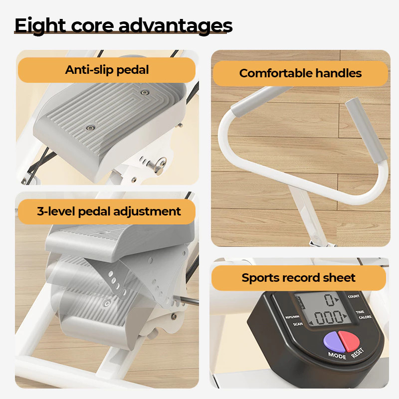 VEEGO Mesin Panjat Steper Panjat Tangga Pendaki Kardio Lipat Peralatan Kebugaran