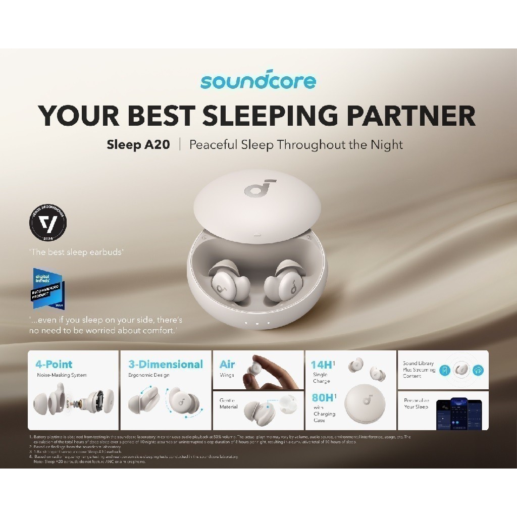 ANKER SoundCore Sleep A20 - Wireless Bluetooth Earbuds - A6611