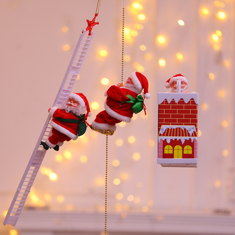 Christmas Electric Climbing Bead Santa Claus Home Children's Electric Toy Christmas Gift Climbing Ro