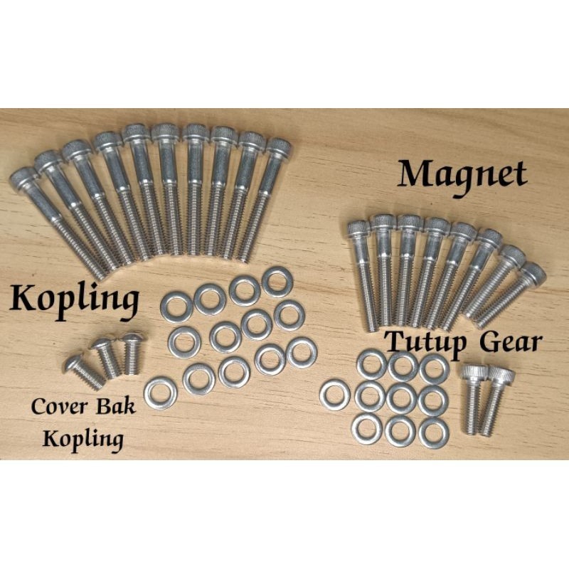 Baut Mesin Supra X 125 Karisma Kunci L Stainless 304