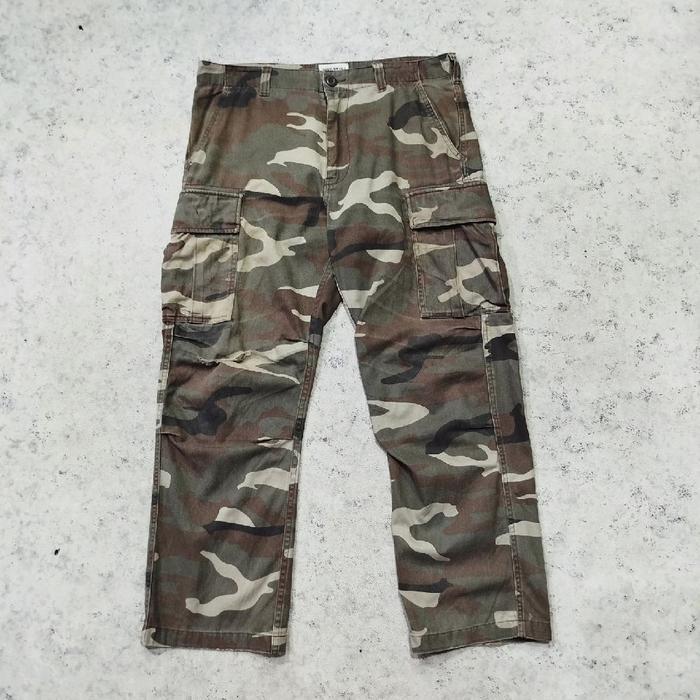 Celana cargo vintage camo AVIREX military double knee pant celana panjang doreng tentara multi side 