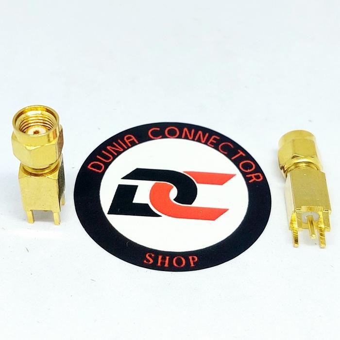 KONEKTOR RP SMA MALE PCB GOLD TAIWAN NEW....!!!