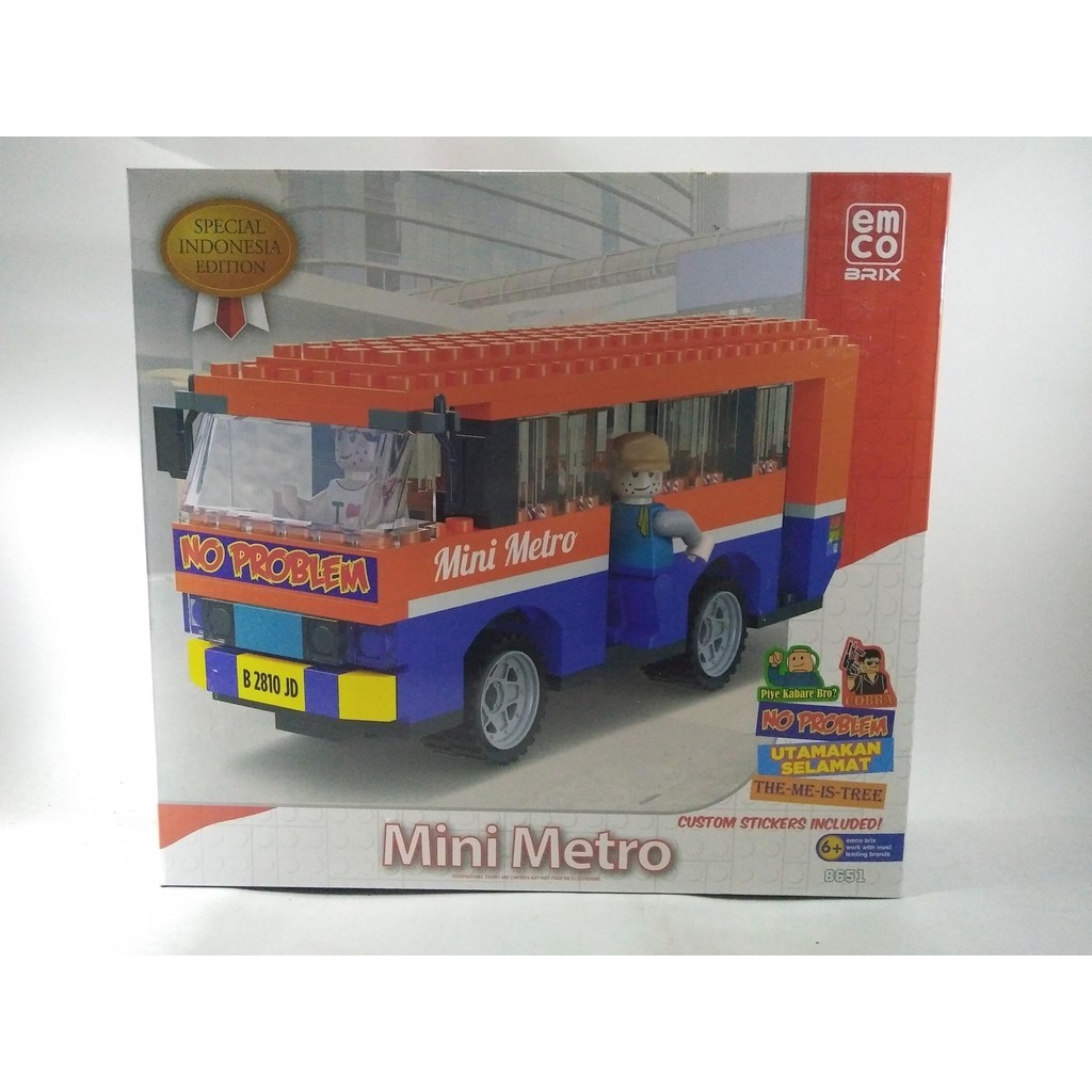 Emco Brix Special Indonesia Edition Metro Mini Bus w/ Sticker NEW SNI