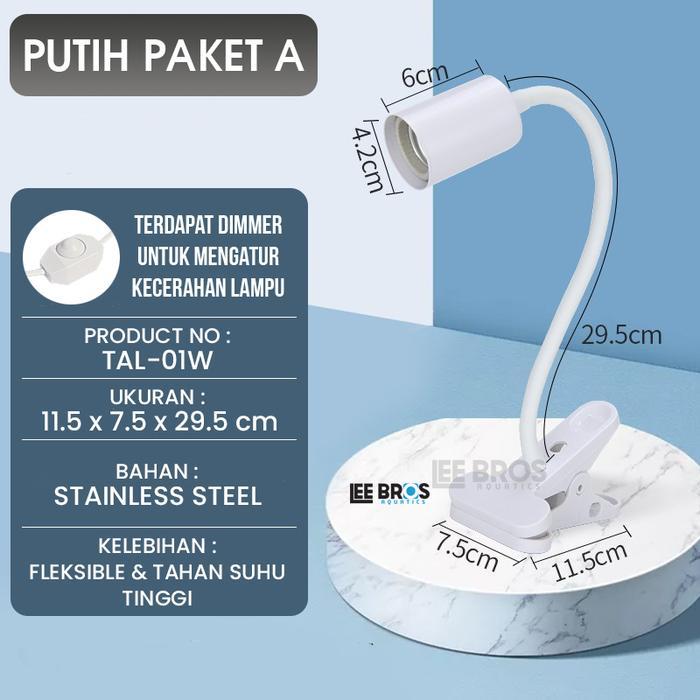Fitting Fleksible Lampu Kura Kura / Reptil UVA UVB TAL-