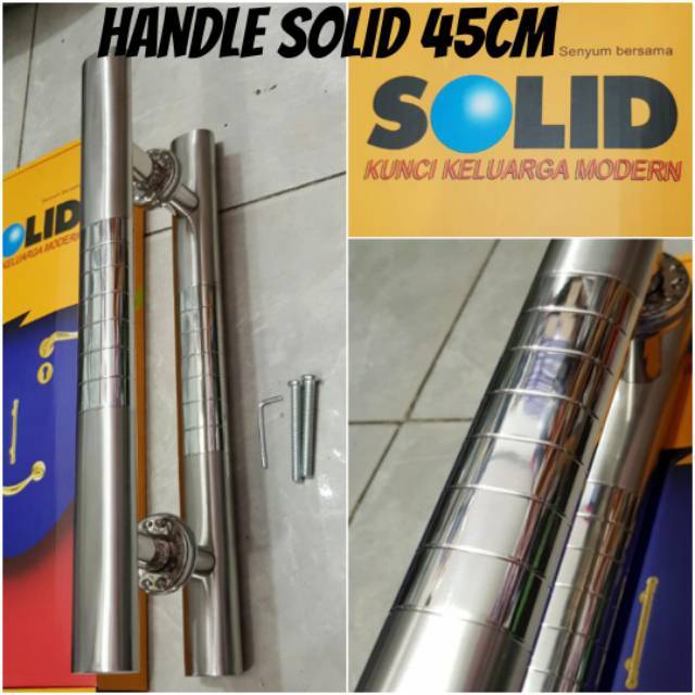 Handle pintu stainless baut tembus SOLID 45cm