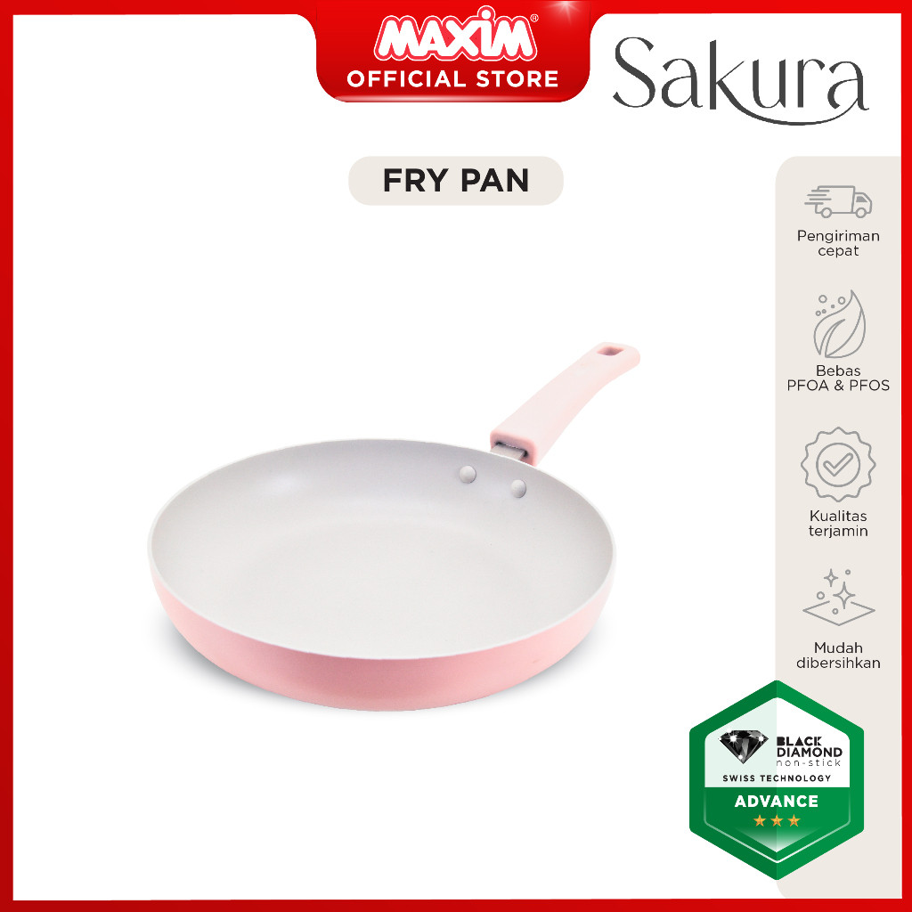 Maxim Sakura Wajan Anti Lengket 18cm Penggorengan Kecil