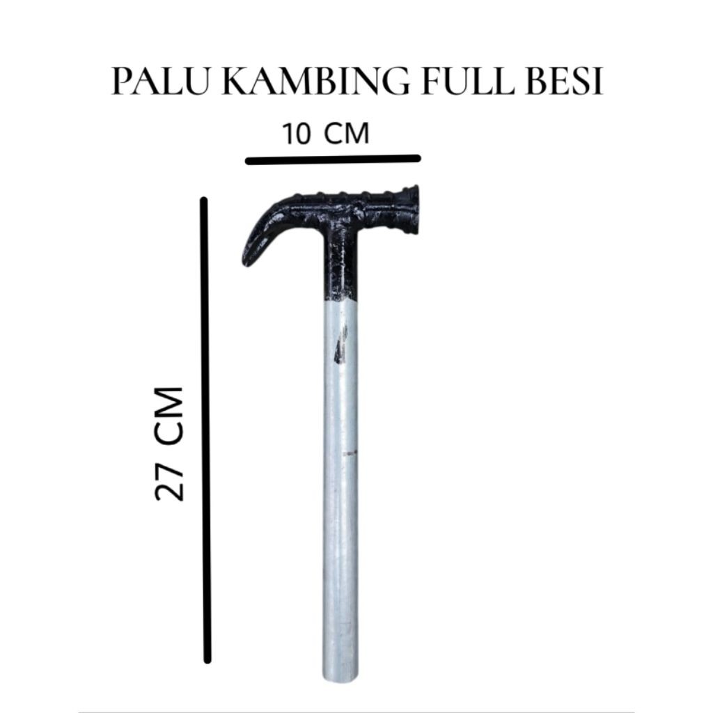 PALU Kambing Full Besi Beton Ulir Gagang Pipa Tebal