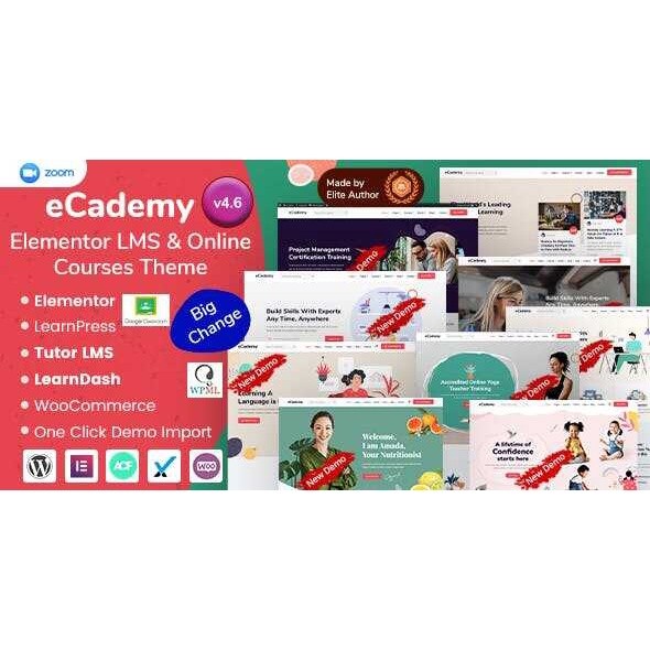 eCademy Theme – Elementor LMS & Online Courses Theme