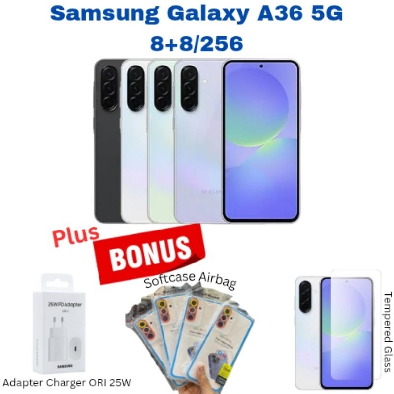 SAMSUNG GALAXY A36 5G 8/256 SAMSUNG A36 5G RAM 8+8GB ROM 256GB SNAPDRAGON 6 GEN 3 GARANSI RESMI SAMS