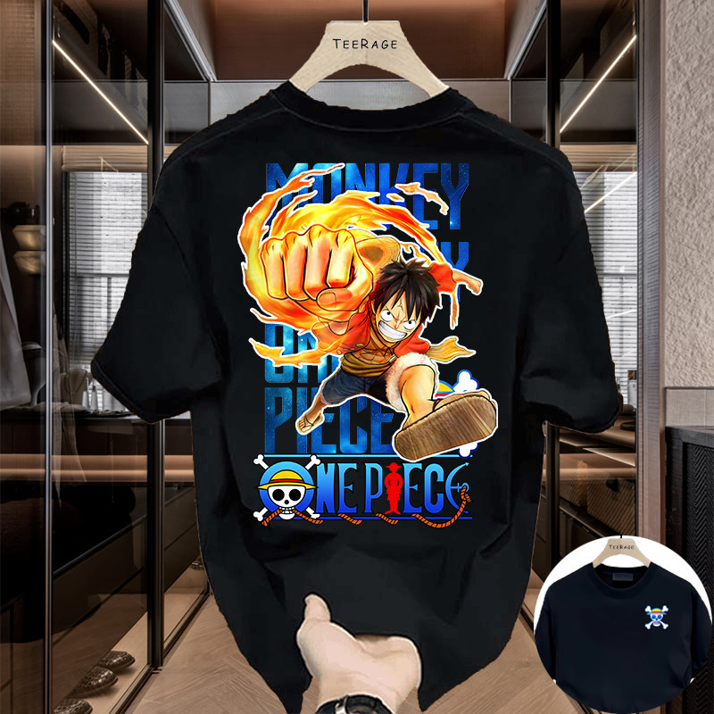 T shirtKaos Oversize One Piece Premium – Japanese Streetwear Anime T-Shirt One Piece Pria Wanita Uni