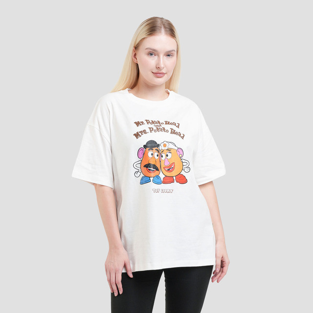 Disney Oversize Print Toy Story Mr Potato Kaos Wanita 123079240