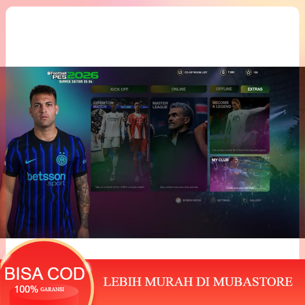 FULL GAME Hardisk PS4 New Game Bola PES 2026 Monster Patch PS4 HEN via Hardisk 160GB