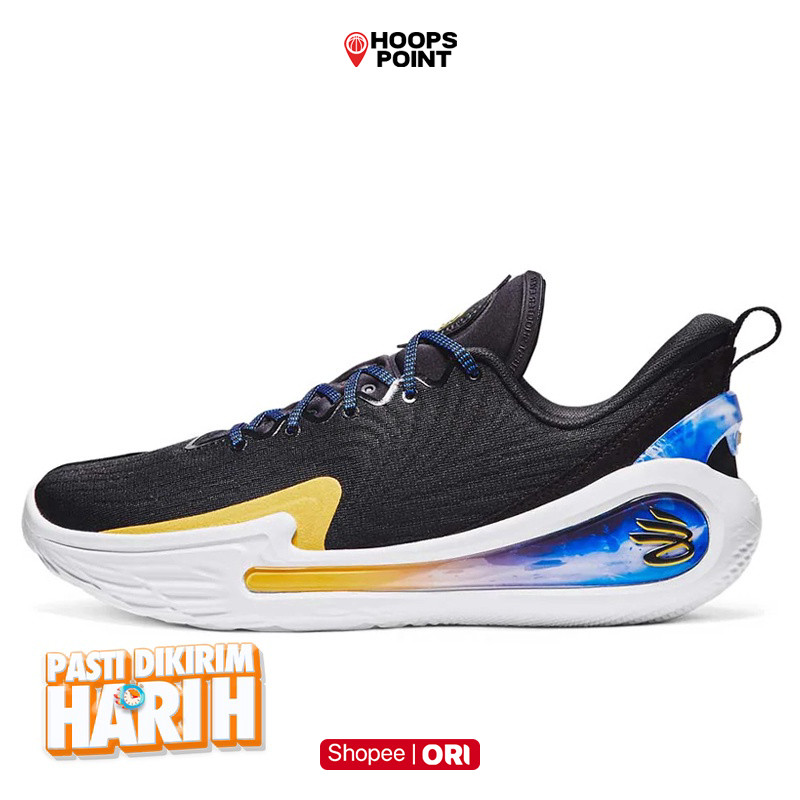 Hoops Point Sepatu Basket Under Armour Curry 12 Dub Nation Black Original 3027630-001