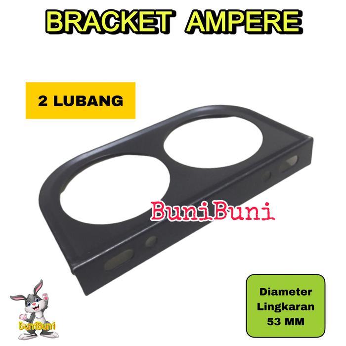 Ampere Meter DC / Pengukur Amper Arus Aki / Ampere Cas Mobil Universal - BRACKET 2 LBG