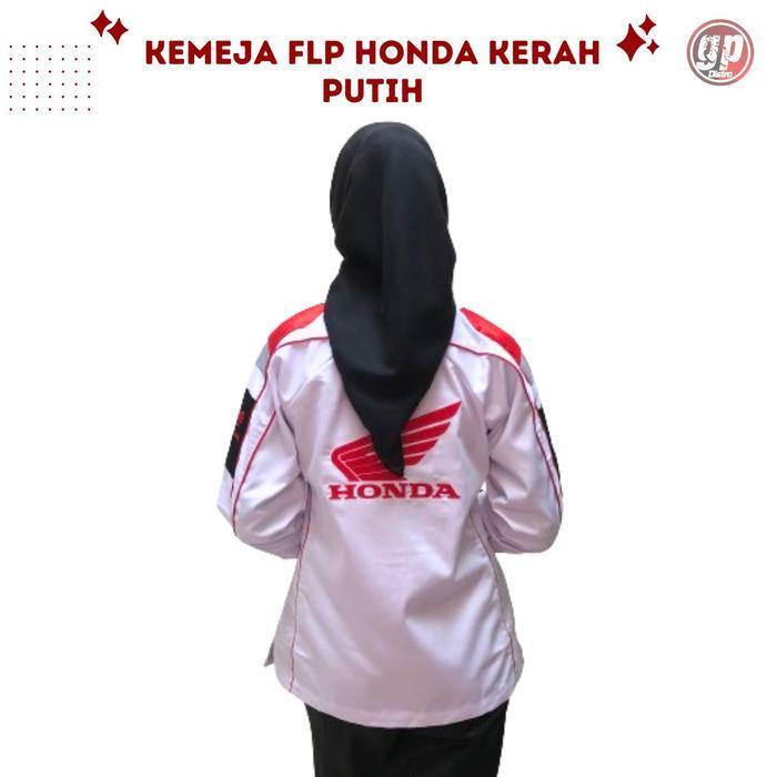 Seragam Kerja Dealer Honda Wanita Lengan Panjang - Kerah Merah, S