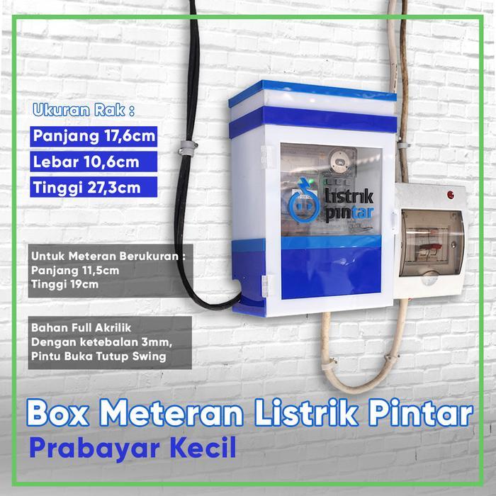 Box Meteran Listrik Akrilik PLN Prabayar Kecil Listrik Pintar - Tanpa Packing Kayu