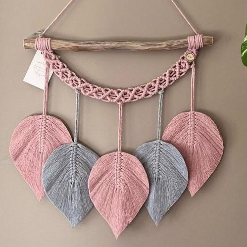 Velvet Co  PREMIUM MACRAME macrame daun hiasan dinding dekorasi ruangan hiasan gantung macrame wall 